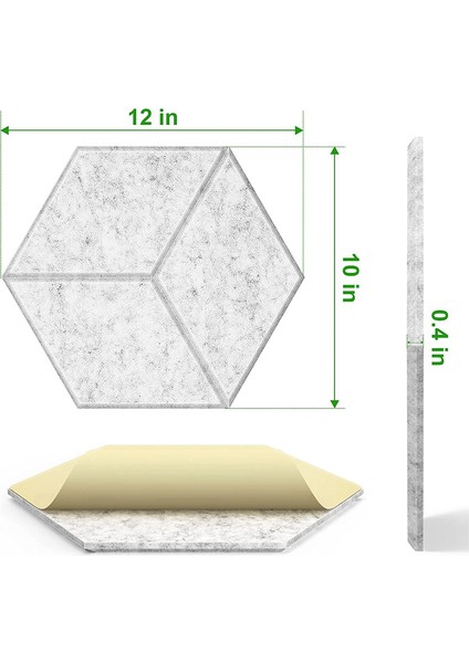 12 Paket Kendinden Yapışkanlı Y-Çizgili Akustik Paneller, Ev ve Ofisler Için Dayanıklı (Yurt Dışından) fiyatları