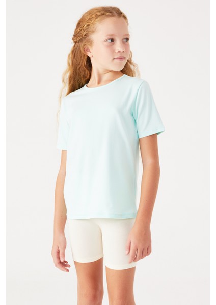 Bisiklet Yaka Pamuklu Basic Çocuk Tişört 2007