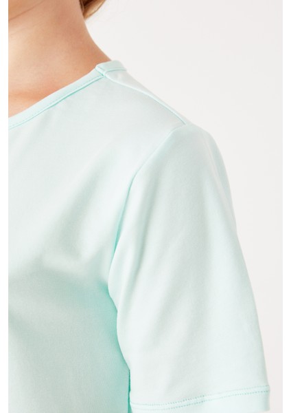 Bisiklet Yaka Pamuklu Basic Çocuk Tişört 2007 modelleri