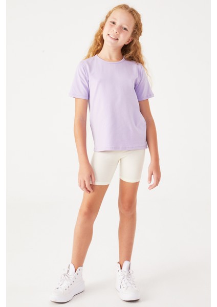 Bisiklet Yaka Pamuklu Basic Çocuk Tişört 2007