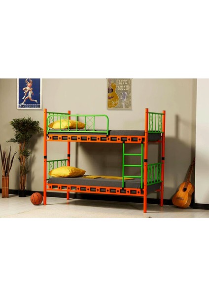 Argimo Carme Genç Çocuk Yatak Odası Metal Ranza ve Karyola 90 x 190 fiyatları