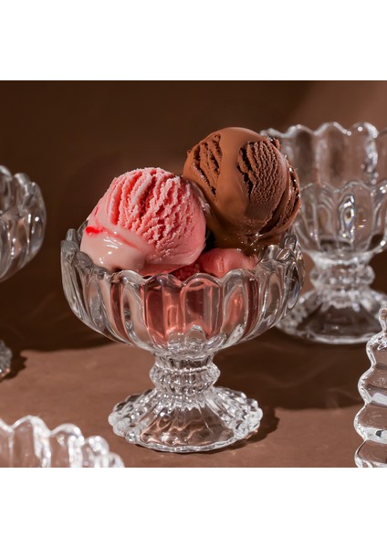 Mimoza Cam Kase Puding Tatlı ve Dondurma Kasesi 6'lı Kase Çerez Seti fırsatları