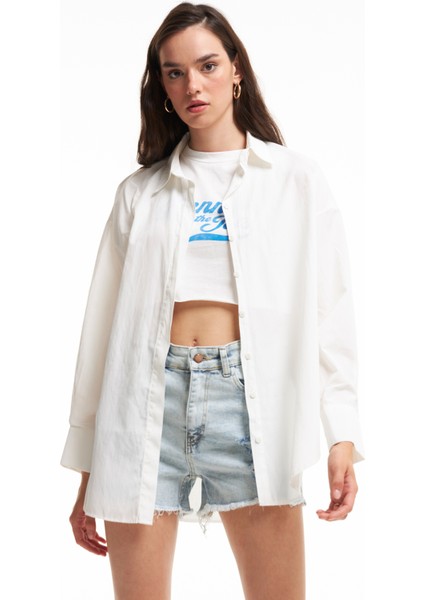 Oversize Gömlek Ekru fiyatları