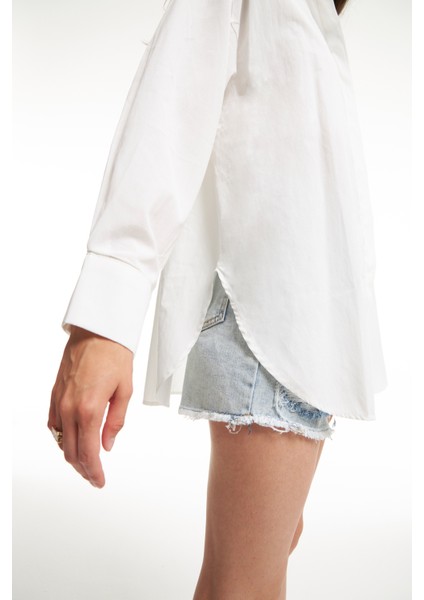 Oversize Gömlek Ekru fırsatları