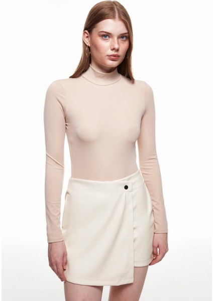 Balıkçı Yaka Bodysuit Bej fırsatları