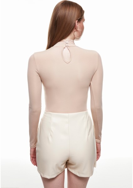 Balıkçı Yaka Bodysuit Bej indirimleri