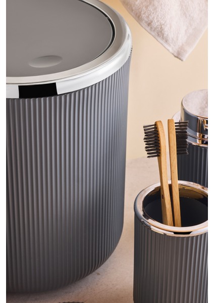 Lisbone Silver 5 Parça Banyo Aksesuar Seti - Gri modelleri