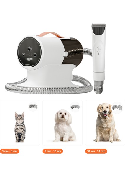 Kedi Köpek Tüy Bakım Seti 5'i 1 Arada Evcil Hayvan Tıraş Makinesi Filtreli Tüy Toplayıcı Bakım Tarağı Fırçası X6301 modelleri