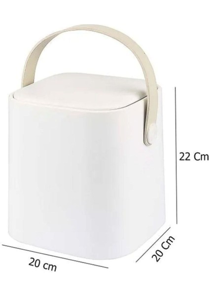 Click Kapaklı Tutma Saplı Iç Kovalı Tezgah Üst Mutfak Çöp Kovası 4 Lt - Beyaz modelleri