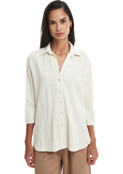 Fakir Kol Düğmeli Gömlek Naturel modelleri