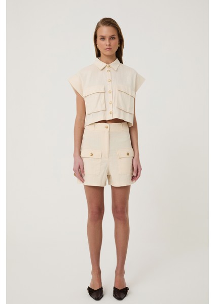 2 Cepli Mini Şort Naturel modelleri