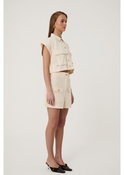 2 Cepli Mini Şort Naturel fırsatları