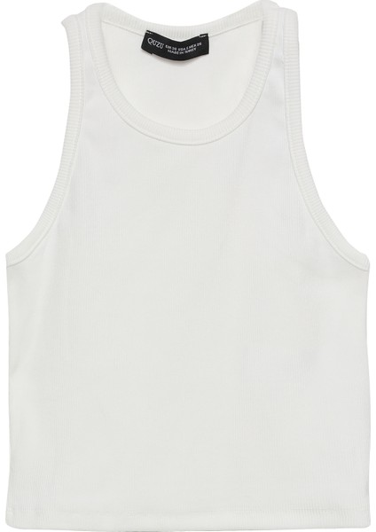 Halter Yaka Crop Bluz Ekru fiyatları