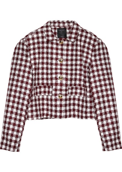 Düğme Detaylı Tüvit Ceket Bordo fiyatları