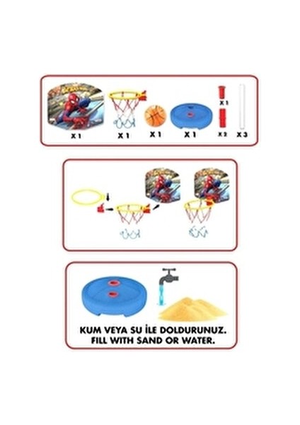 03653 Dede Spiderman Küçük Ayaklı Basket Potası fiyatları