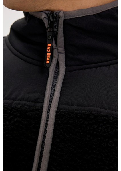 Galvin Siyah Erkek Full-Zip Polar Sweatshirt