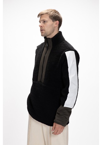 Bomb Si̇yah Yarım Fermuarlı Erkek Polar fırsatları