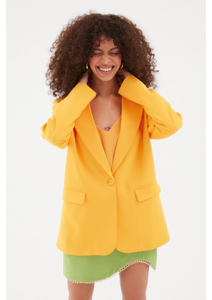 Blazer Ceket Açık Oranj modelleri