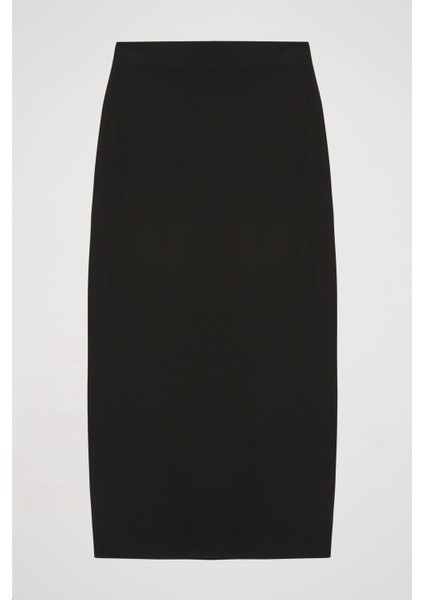 Midi Boy Düz Etek Siyah fiyatları