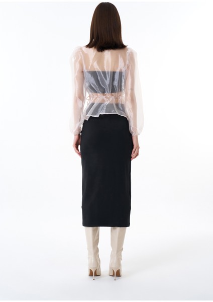 Midi Boy Düz Etek Siyah indirimleri