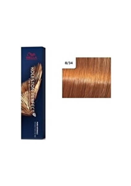 Koleston Perfect Me+ 8/34 Açık Altın Bakır Saç Boyası 60ML. 8005610663654..