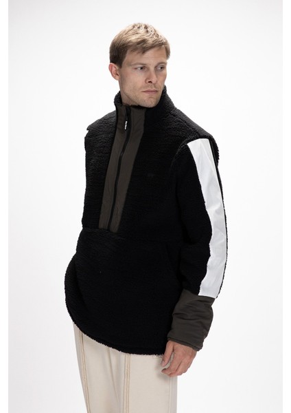 Bomb Si̇yah Yarım Fermuarlı Erkek Polar modelleri