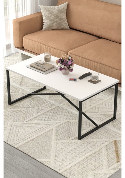 Orta Sehpa Yan Sehpa Dekoratif Sehpa Metal Sehpa Hermes Beyaz fırsatları