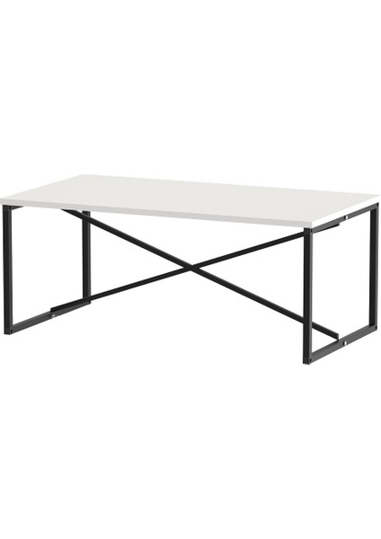 Orta Sehpa Yan Sehpa Dekoratif Sehpa Metal Sehpa Hermes Beyaz