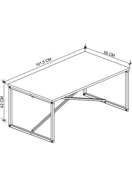 Orta Sehpa Yan Sehpa Dekoratif Sehpa Metal Sehpa Hermes Beyaz