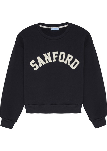 Yazı Baskılı Sweatshirt Lacivert fiyatları