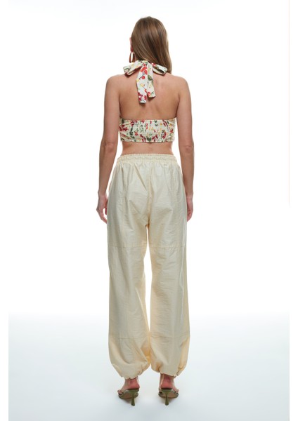 Geniş Paça Paraşüt Pantolon Bej indirimleri