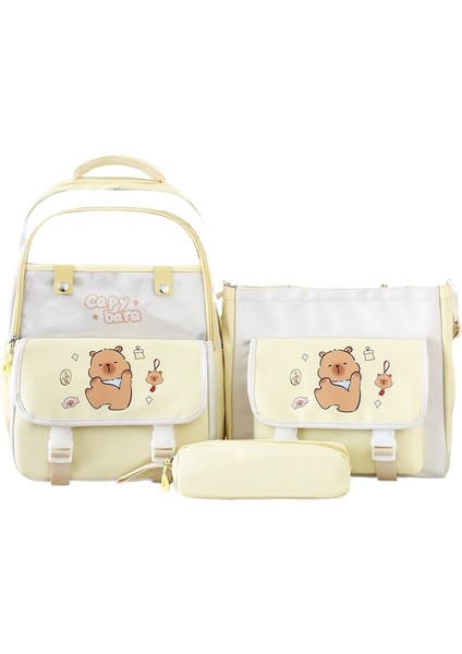 Öğrenci Büyük Kapasiteli Okul Çantası Üç Parçalı Okul Çantası Omurga Koruyucu Omuz Okul Çantası (Yurt Dışından) fırsatları