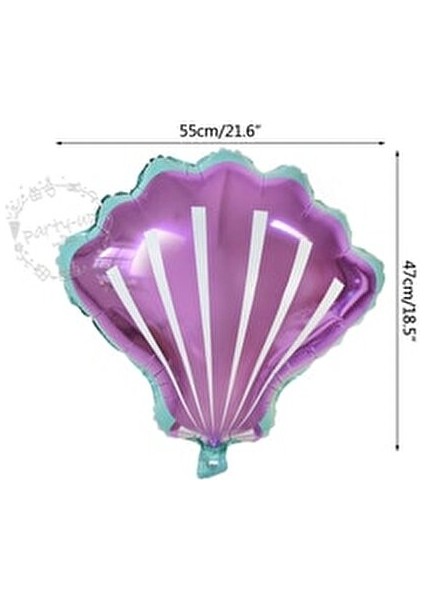 Deniz Kızı Balon 7li Set ( Denizkızı Deniz Kabuğu Rakam Balon ve Pullu Şeffaf Balon Buketi ) fiyatları