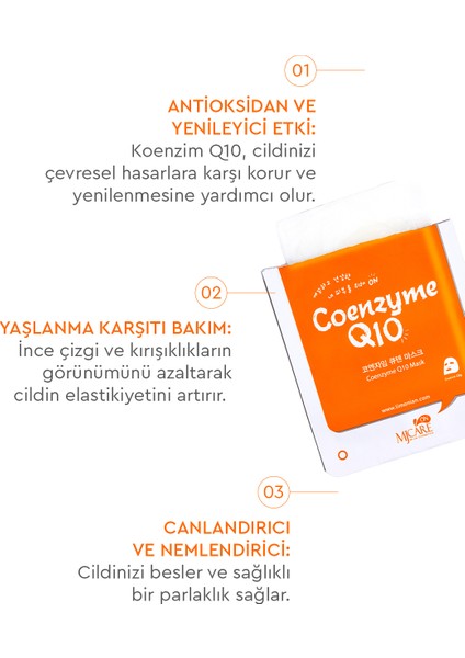 My Care Koenzim Q10 Kağıt Yüz Maskesi 5'li – Tüm Cilt Tiplerine Uygun Sıkılaştırıcı ve Canlandırıcı Bakım fiyatları