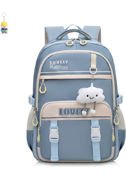 Basit Sırt Çantası Kız 5-6 Sınıf Okul Çantası Ortaokul Öğrencileri Büyük Kapasiteli Sırt Çantası (Yurt Dışından)