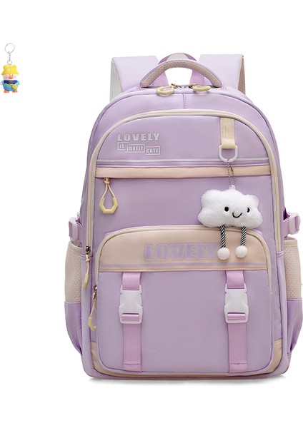 Basit Sırt Çantası Kız 5-6 Sınıf Okul Çantası Ortaokul Öğrencileri Büyük Kapasiteli Sırt Çantası (Yurt Dışından)