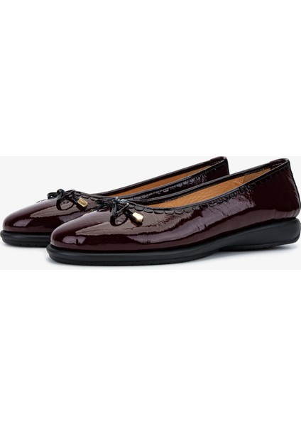 Kadın Hakiki Deri Bordo Casual Ayakkabı 611 E1642-33 Bn Ayk SK25-26 Bordo Vernıce fırsatları