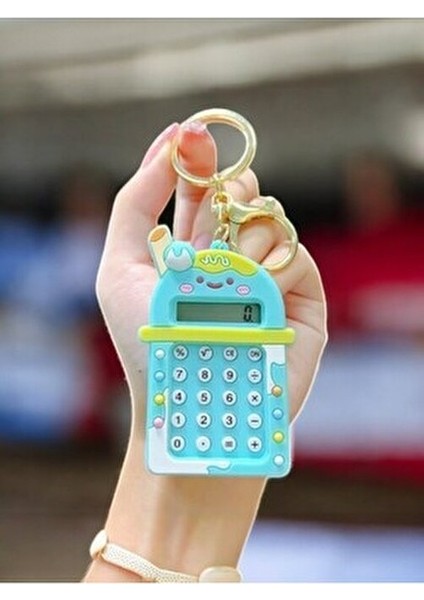 Renkli Sevimli Mini Anahtarlık Hesap Makinesi Pilli Cep Tipi Pratik Kullanım fiyatları