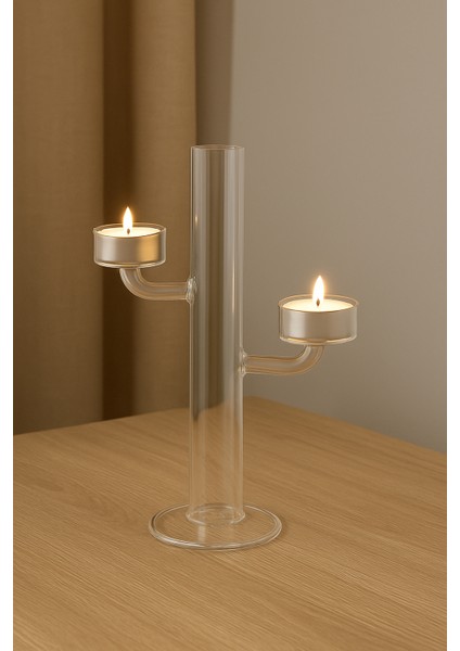 Cam Şamdan 24 cm modelleri