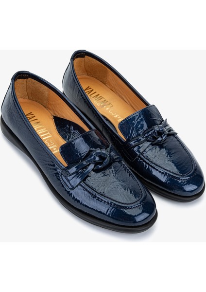 Kadın Lacivert Hakiki Deri Casual Ayakkabı 611 E1710-03 Bn Ayk SK25-26 Blue Vernıce fiyatları