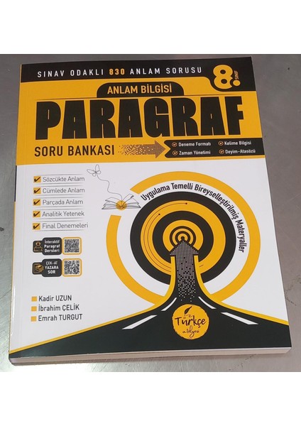 8. Sınıf Anlam Bilgisi Paragraf Soru Bankası Türkçe Atölyesi