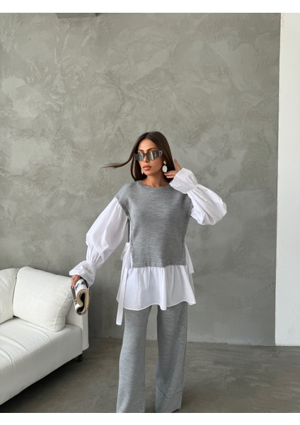 Gömlek Detaylı Triko Takım fiyatları