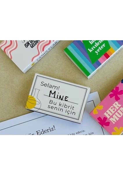 Kişiselleştirilebilir Özel Tasarım Kibrit - 5li Set fiyatları