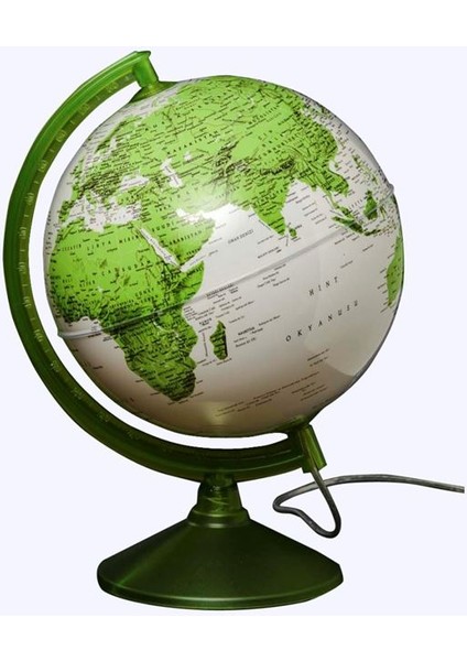 Globe Green Işıklı Küre 26CM