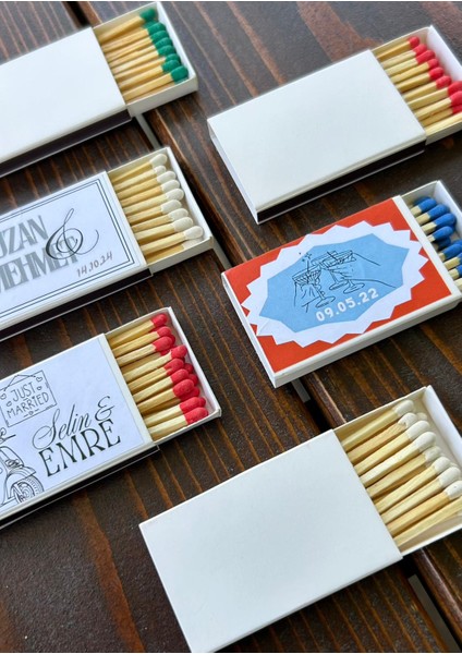 Özel Tasarımlarınız Için Baskısız Kibrit Kutusu 10LU - Yeşil Uç modelleri