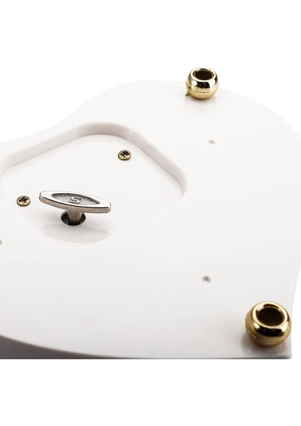 Beyaz Kalp Tasarımlı Balerinli Nostaljik Müzik Kutusu - Anneler Günü Hediyesi Takı , Mücevher Kutusu