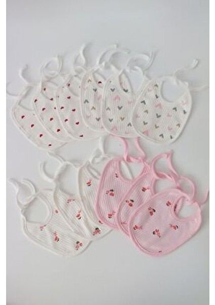 (12 Adet) Bebewini %100 Pamuk Karışık Desenli Bebek Önlük fiyatları