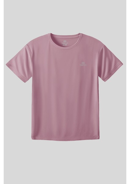 Gül Kurusu Baskılı O Yaka Rahat Form Battal Büyük Beden Kadın T-Shirt - 97308 fiyatları