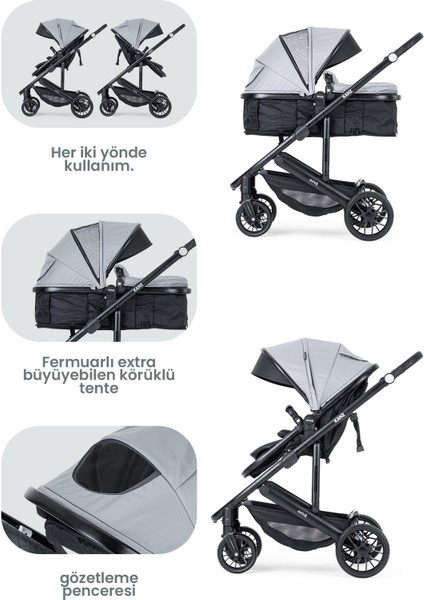 Echo Travel Sistem Bebek Arabası Gri fırsatları