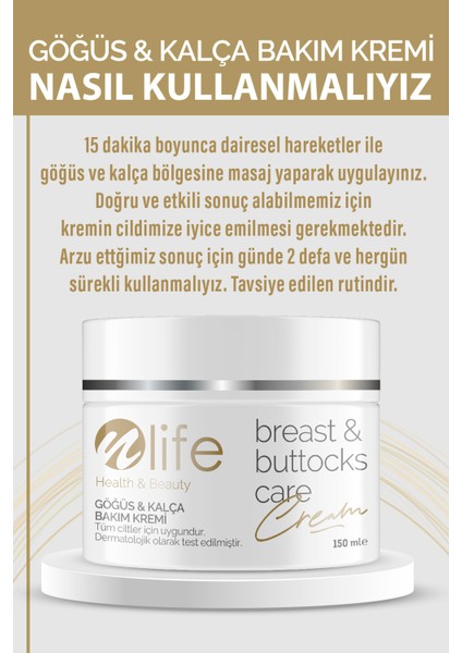 Göğüs ve Kalça Bakım Kremi 150 ml – Sıkılaştırıcı, Onarıcı ve Toparlayıcı Etki, Tüm Cilt Tiplerine Uygun fırsatları
